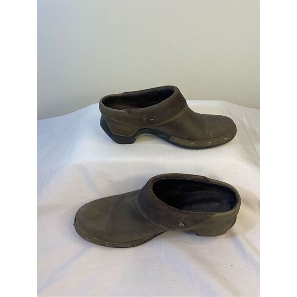 Merrell Drizzle Mocha Wrap Clog Leather Size 8.5 - Picture 4 of 9